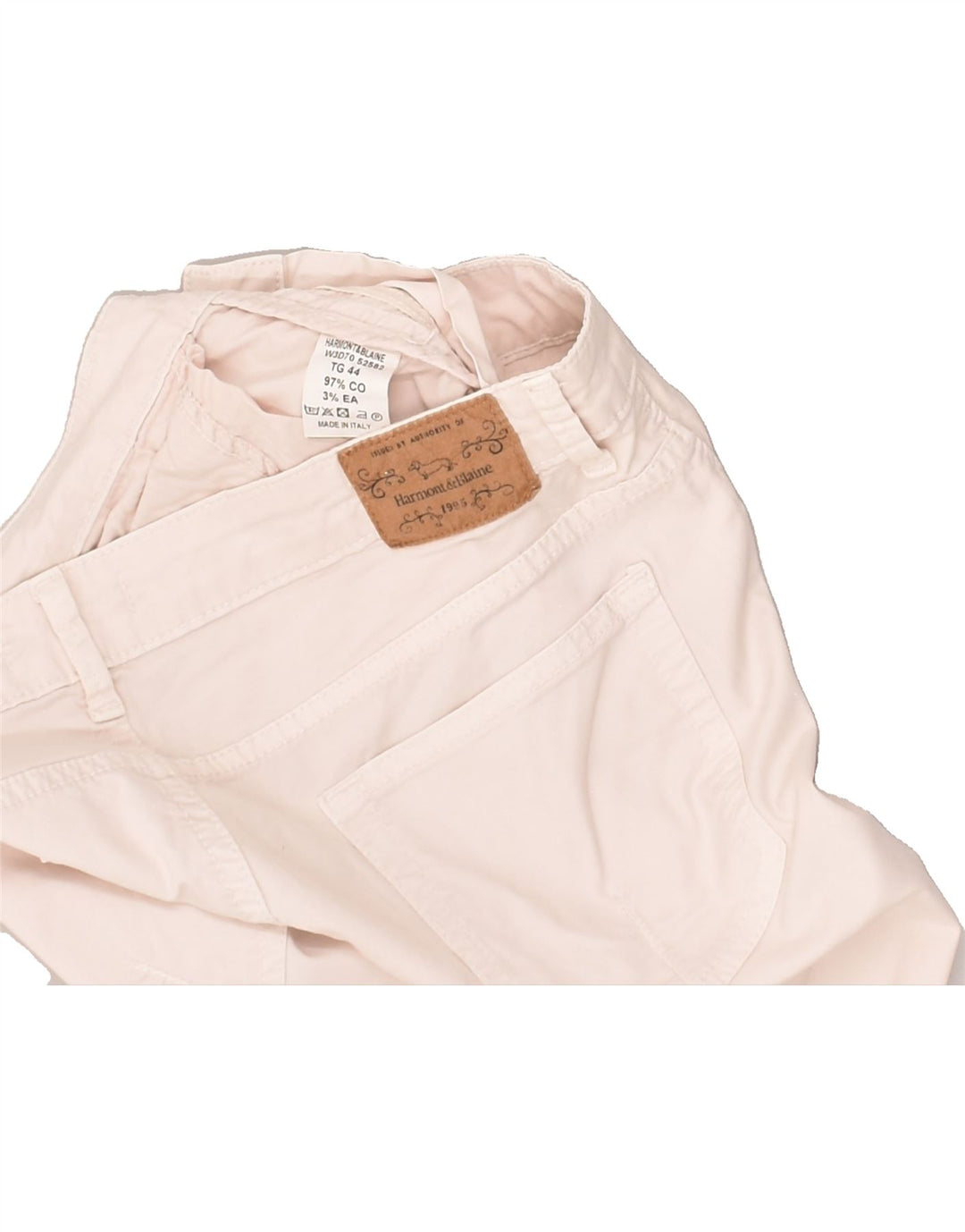 HARMONT & BLAINE Womens Slim Casual Trousers IT 44 Medium W30 L28 White | Vintage Harmont & Blaine | Thrift | Second-Hand Harmont & Blaine | Used Clothing | Messina Hembry 