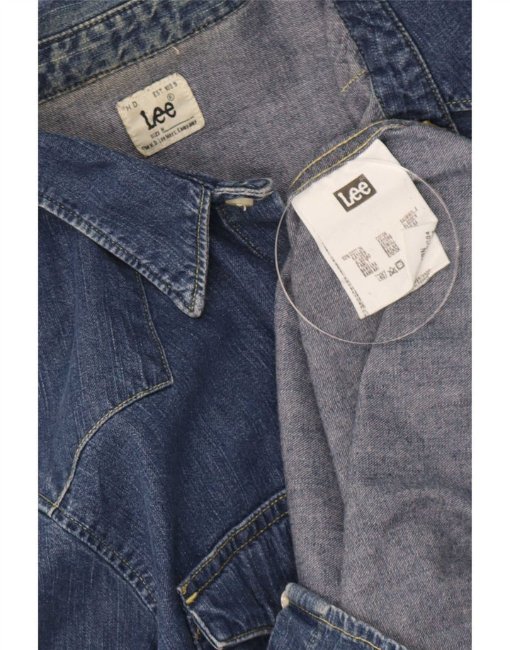 Lee Herren-Jeanshemd aus mittelblauer Baumwolle