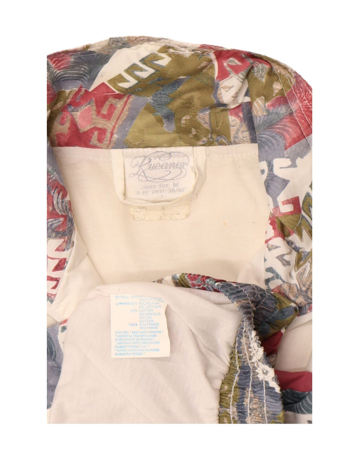 Rucanor Damen-Trainingsanzug-Top-Jacke, UK 38/40, mittleres Kastanienbraun, geometrisch