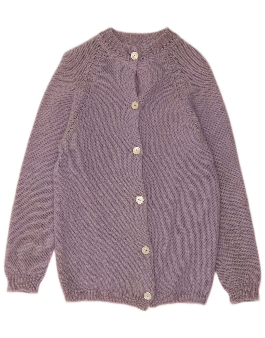 Vintage Damen Cardigan Pullover UK 10 Klein Lila