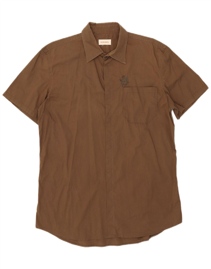 Diesel Herren Kurzarmhemd Medium Khaki