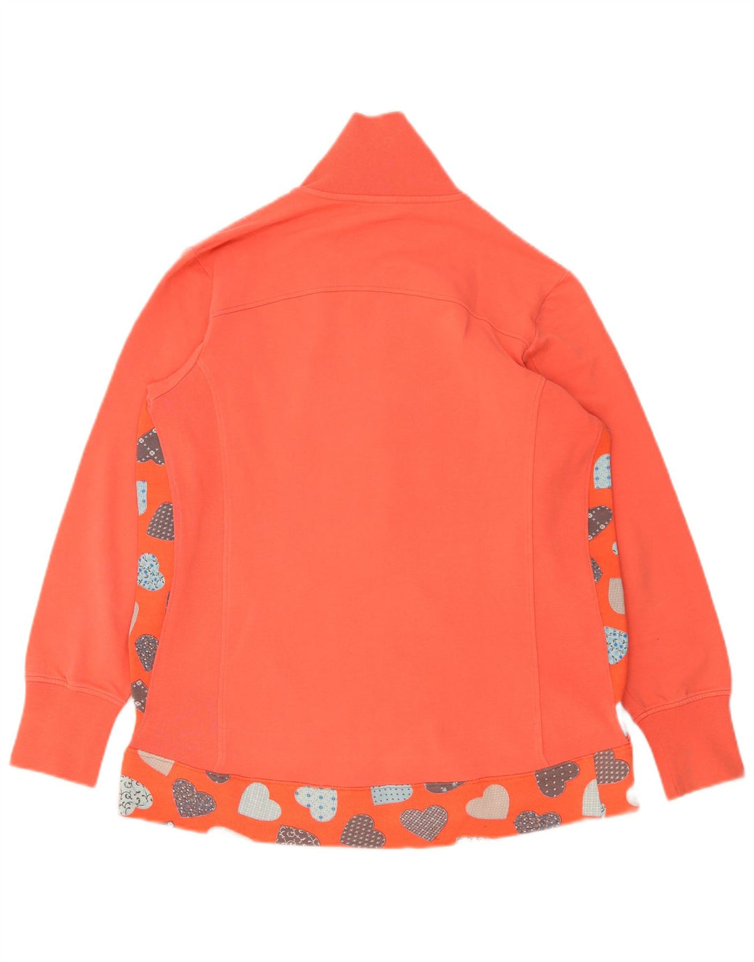 Asics Damen-Trainingsanzug-Top-Jacke, UK 16, großes orangefarbenes Herz