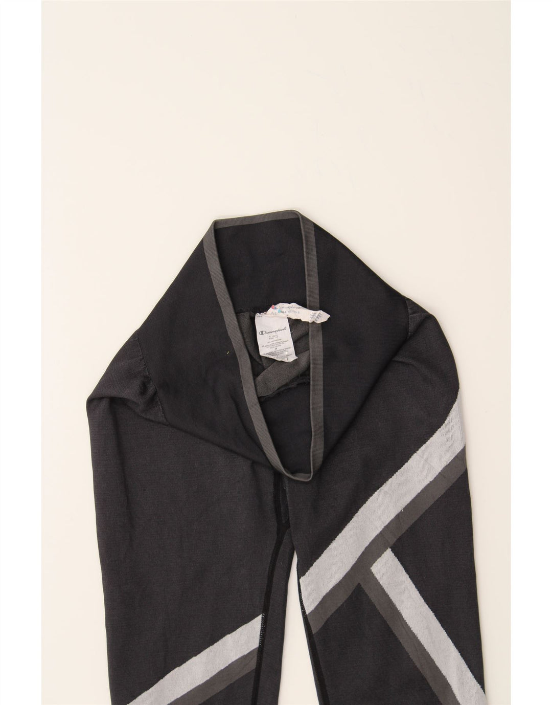CHAMPION Womens Graphic Leggings UK 10 Small Black Colourblock Polyamide Vintage Champion and Second-Hand Champion from Messina Hembry 