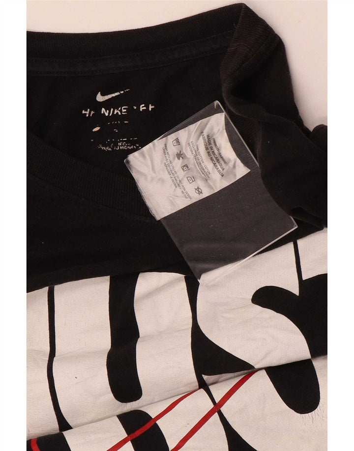 Nike Herren-T-Shirt mit Grafik, groß, aus schwarzer Baumwolle