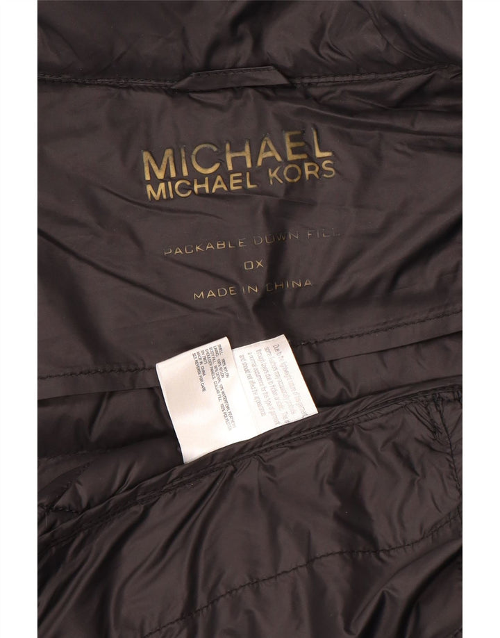 Michael Kors Damen Wattierte Jacke UK 18 XL Schwarz Nylon