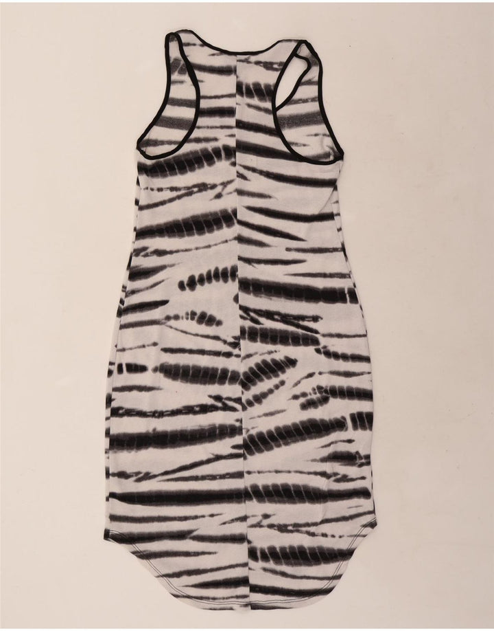 MOSSIMO Ärmelloses T-Shirt-Kleid für Damen, UK 12, Mittelweiß, Batikfärbung