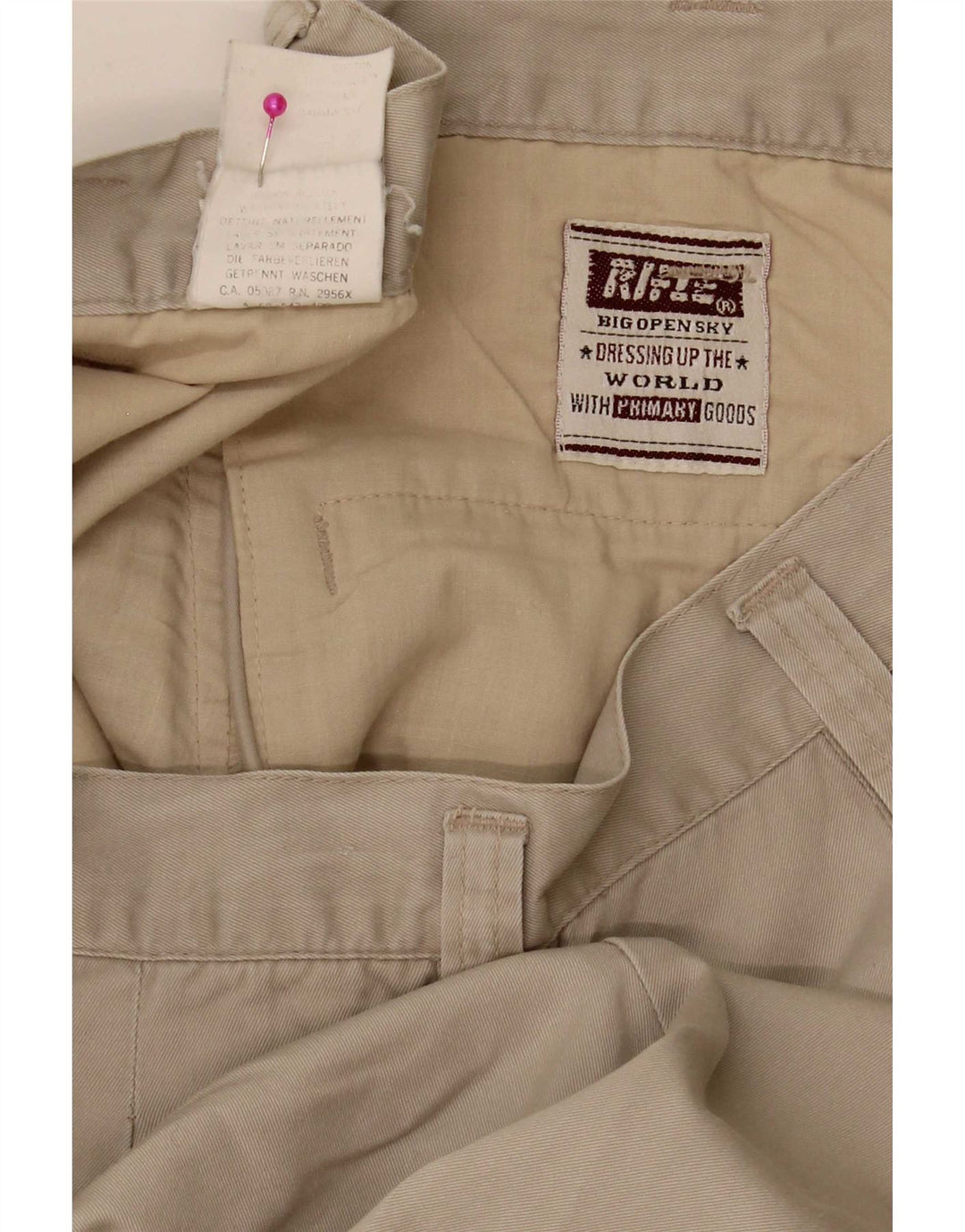 Rifle Mens Pegged Chino Shorts W33 Mittelbeige Baumwolle