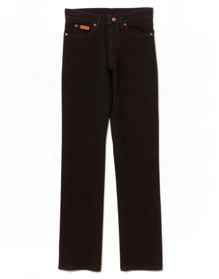 Wrangler Damen Straight Jeans W26 L32 Schwarz