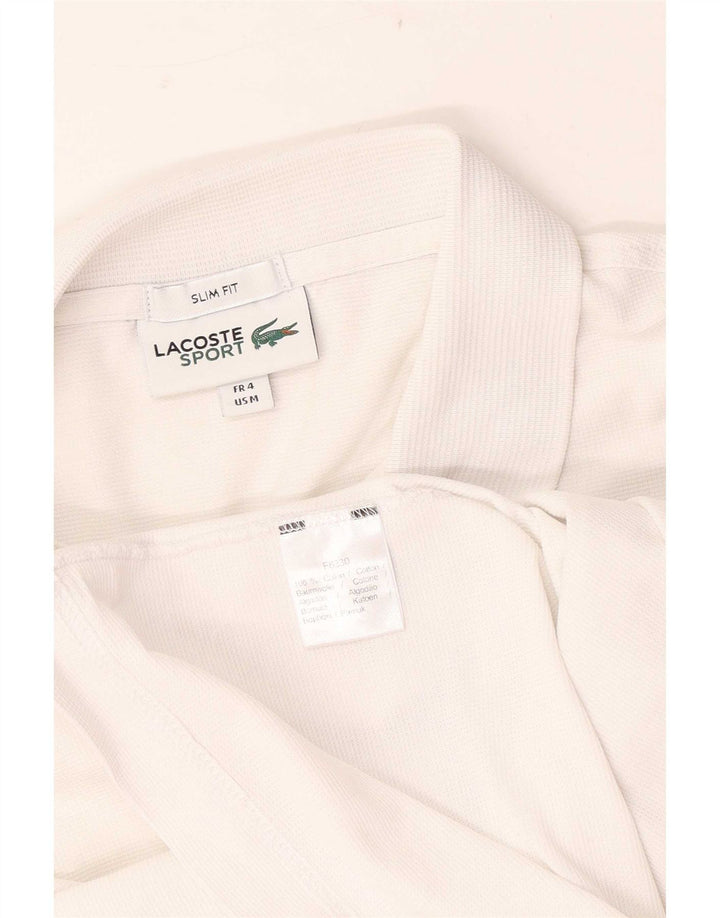 Lacoste Herren-Poloshirt in schmaler Passform, Größe 4, mittelweiße Baumwolle