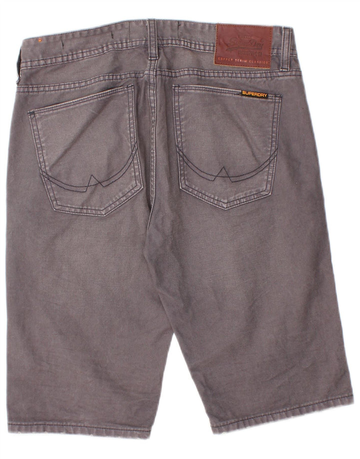 Superdry Herren Slim Denim Shorts W30 mittelgraue Baumwolle