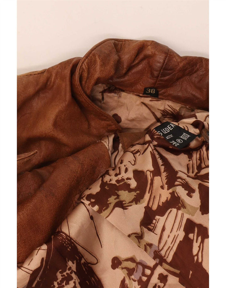 Vintage Damen Lederjacke EU 38 Medium Beige