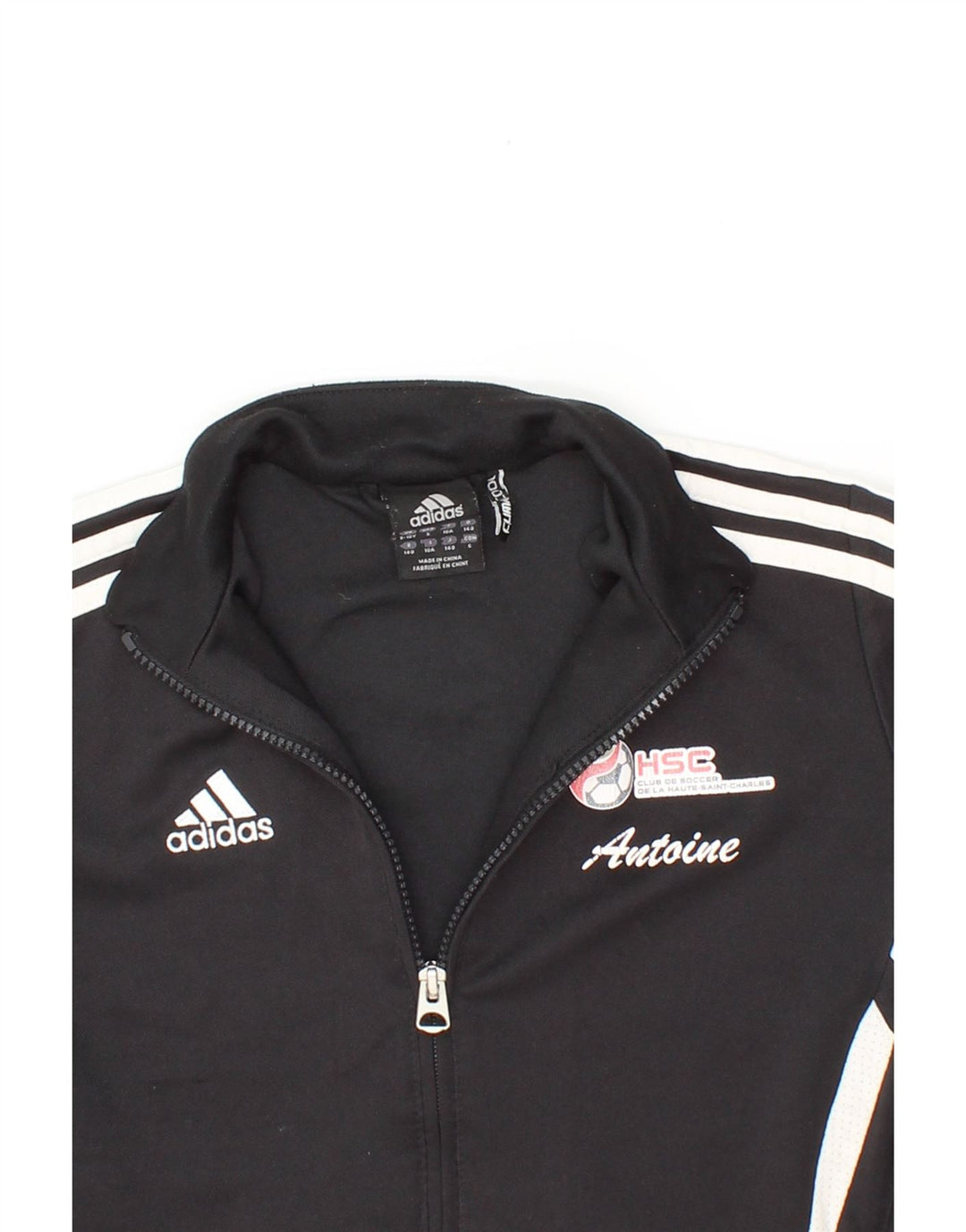 ADIDAS Boys Climacool Graphic Tracksuit Top Jacket 9-10 Years Black Vintage Adidas and Second-Hand Adidas from Messina Hembry 