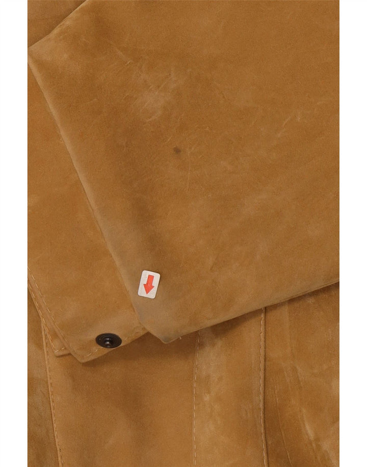 Vintage Herren Wildleder Bomberjacke UK 40 Large Beige