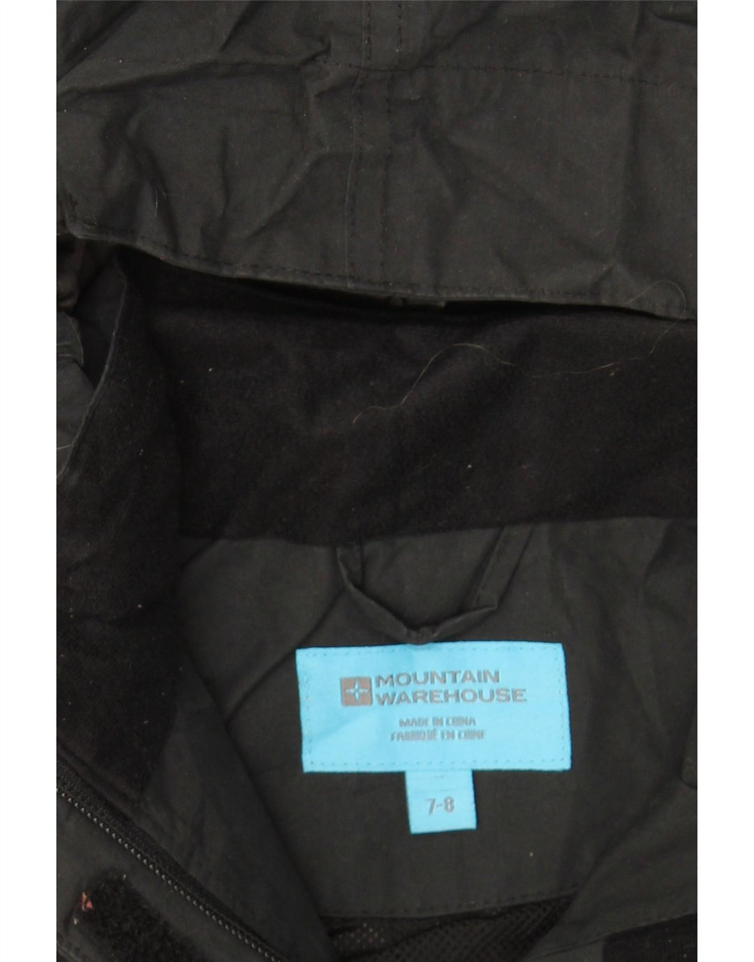 MOUNTAIN EQUIPMENT Girls Hooded Rain Jacket 7-8 Years Black Polyester Vintage Mountain Equipment and Second-Hand Mountain Equipment from Messina Hembry 
