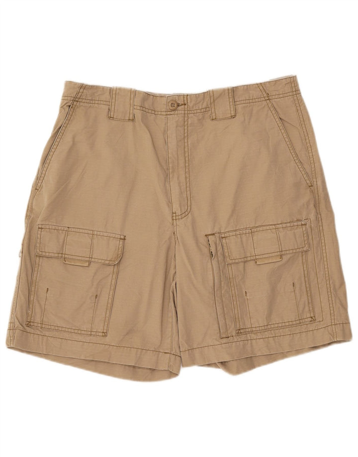 EDDIE BAUER Herren Cargoshorts W35 Large Beige Baumwolle