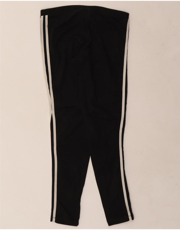 Adidas Damen Leggings UK 14 Medium Schwarz Baumwolle
