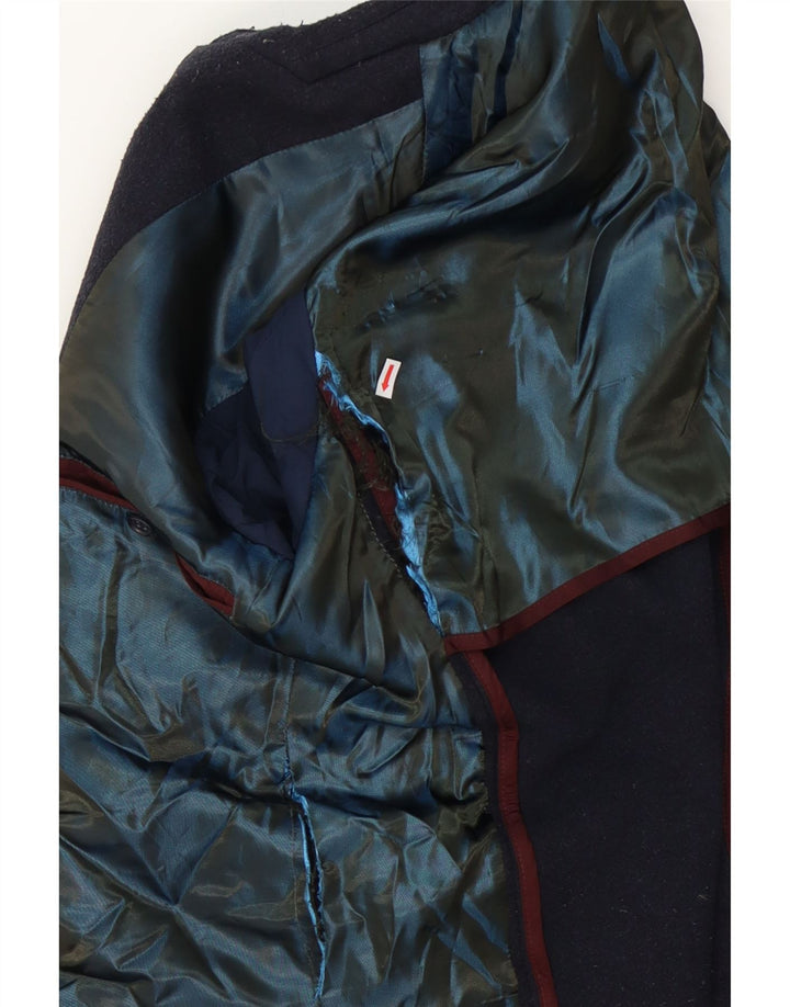 MICHAEL KORS Mens Overcoat UK 38 Medium Navy Blue Polyester Vintage Michael Kors and Second-Hand Michael Kors from Messina Hembry 