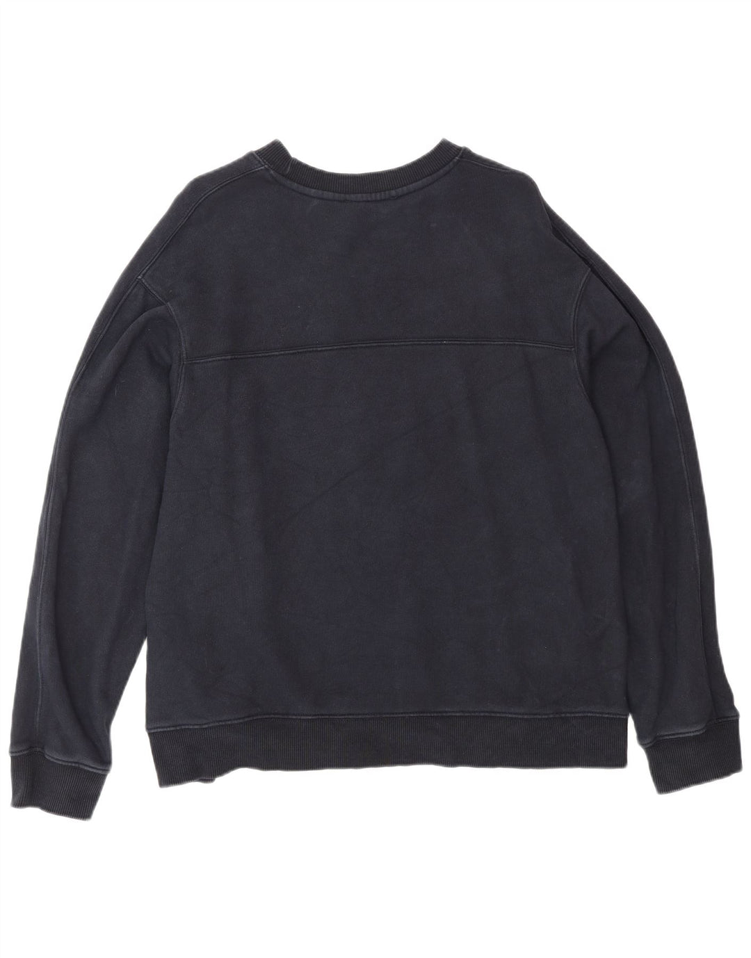 ZARA Mens Loose Fit Sweatshirt Jumper Small Navy Blue Cotton