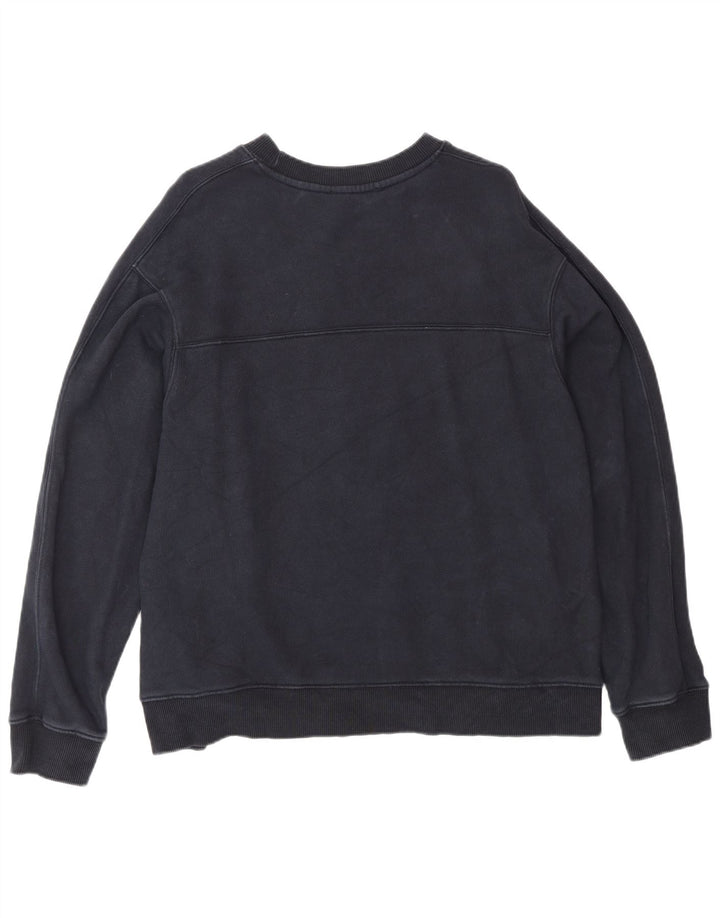ZARA Mens Loose Fit Sweatshirt Jumper Small Navy Blue Cotton