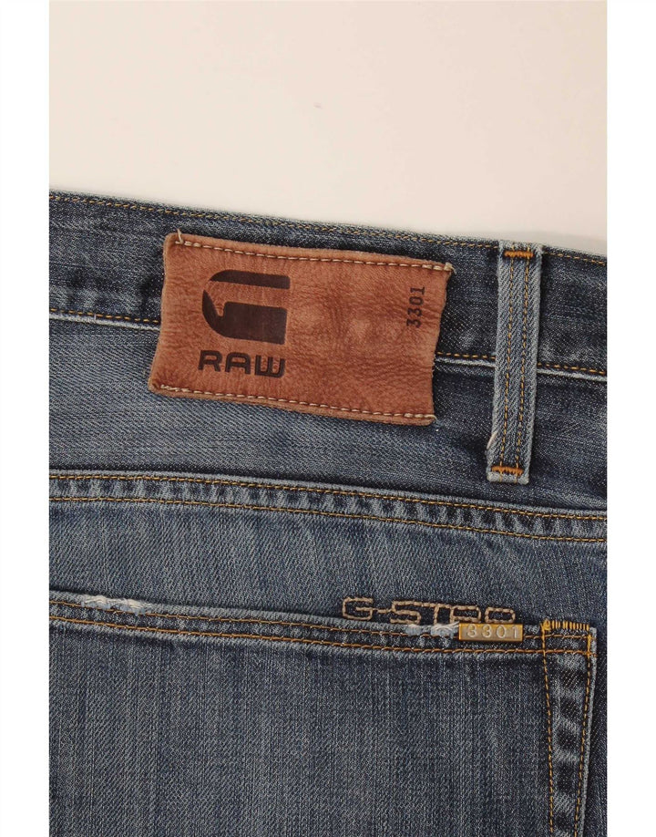 G-Star Herren Distressed Straight Jeans W38 L34 Blau