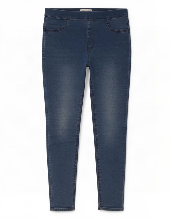 Marks & Spencer Damen Crop Jegging Jeans UK 12 Medium W28 L25 Blaue Baumwolle