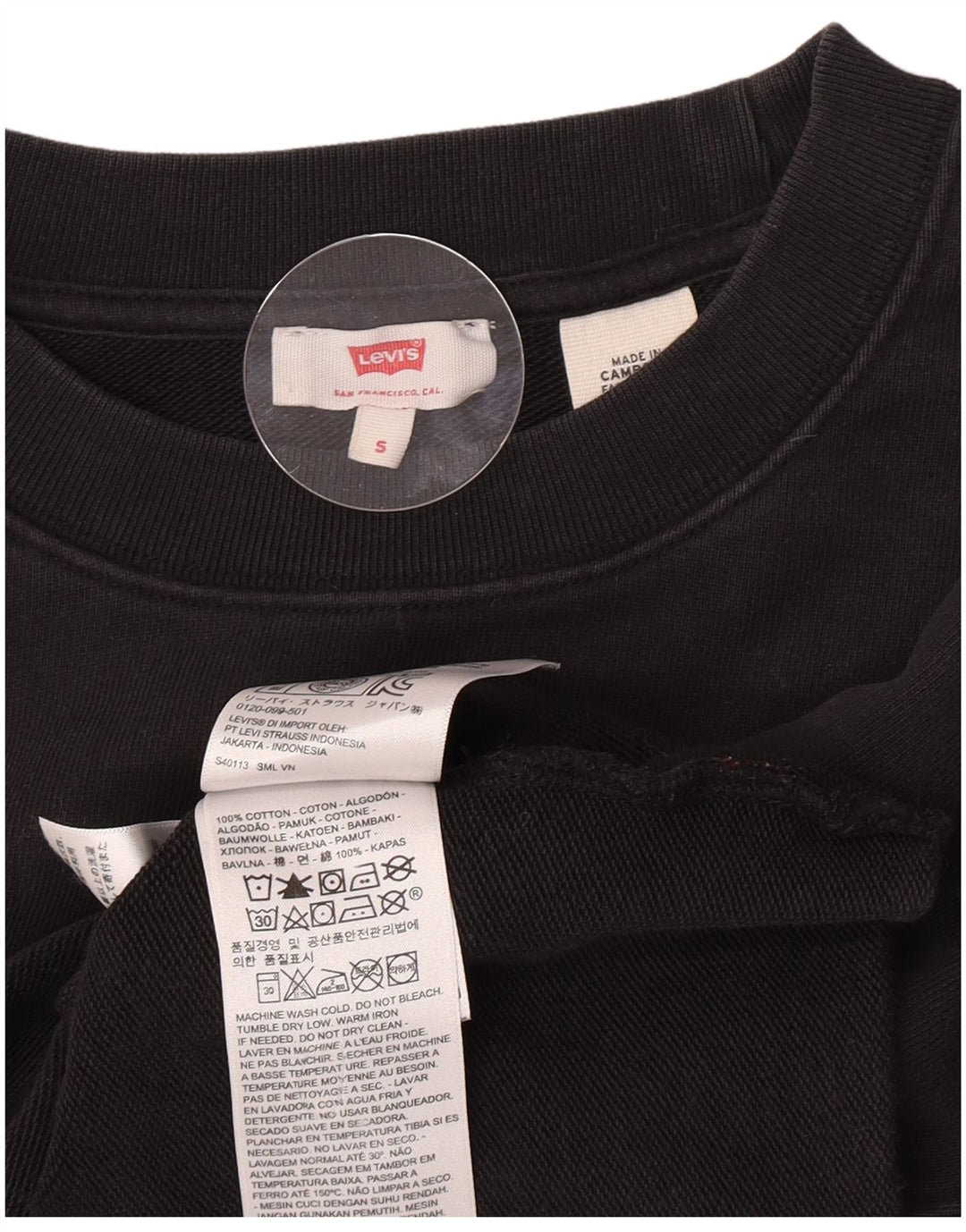 Levi's Damen-Sweatshirt mit Grafik-Übergröße, Gr. 10, Größe S, Schwarz, Baumwolle