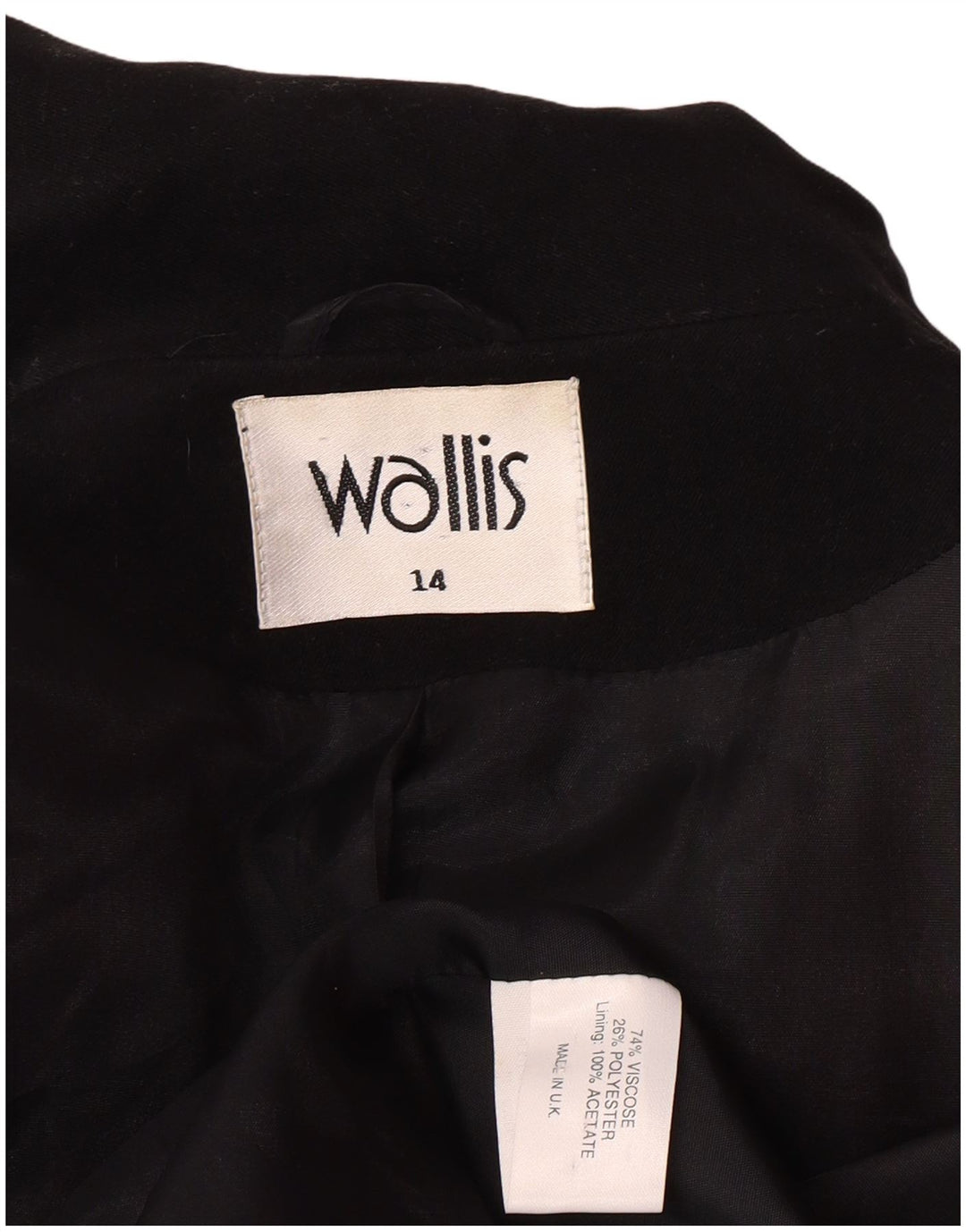 Wallis Damen Longline 3-Knopf-Blazer-Jacke, UK 14, Large, Schwarz, Klassisch