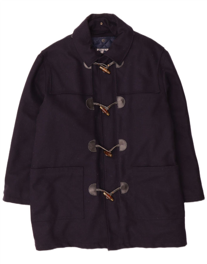 NORTH POLE Herren Dufflecoat UK 40 Große marineblaue Wolle