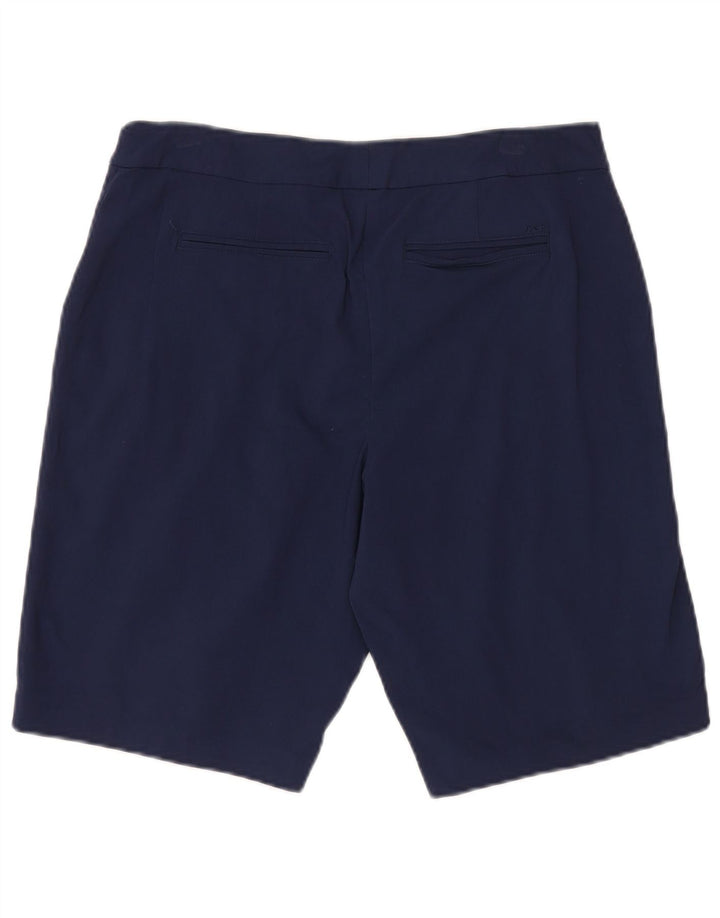Izod Damen Chinoshorts US 12 Large W34 Marineblau Rayon