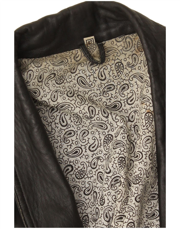 Vintage Herren Doppelreihige Übergroße Jacke EU 42 Groß Schwarz
