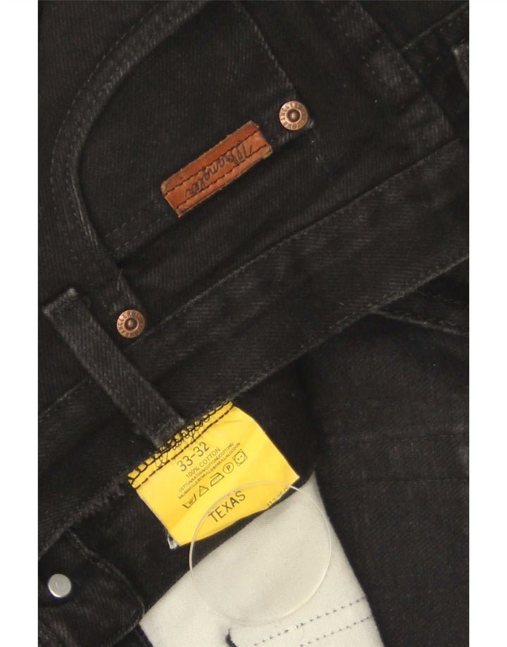 Wrangler Damen Texas Straight Jeans W33 L32 Schwarze Baumwolle