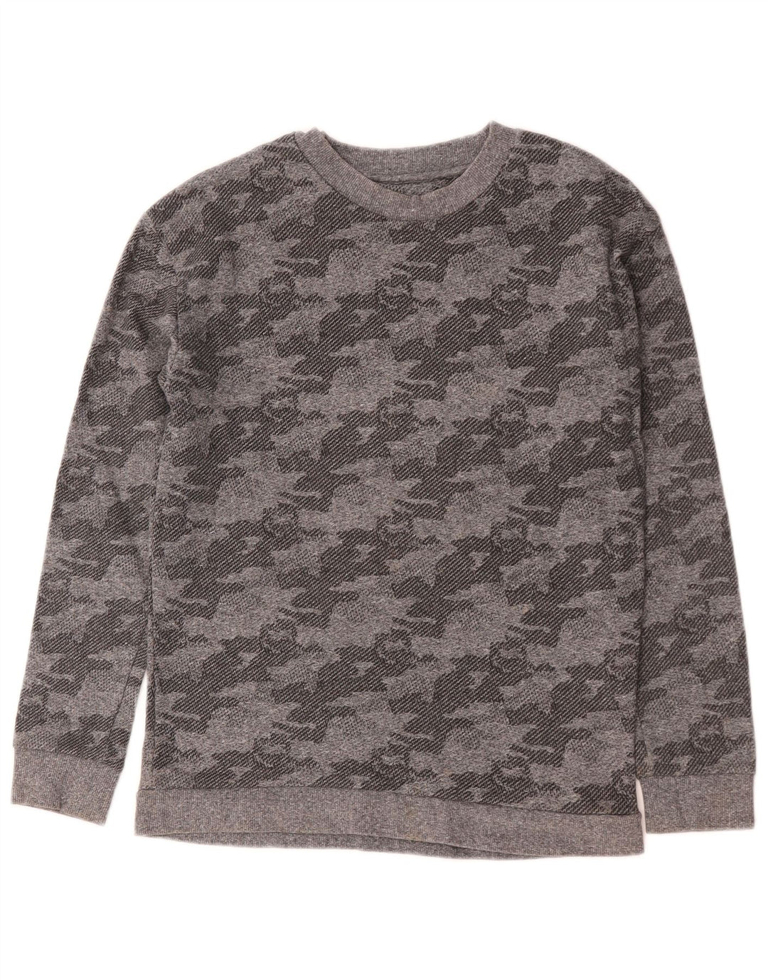 Marks & Spencer Jungen-Sweatshirt-Pullover, 12–13 Jahre, graue Camouflage-Baumwolle