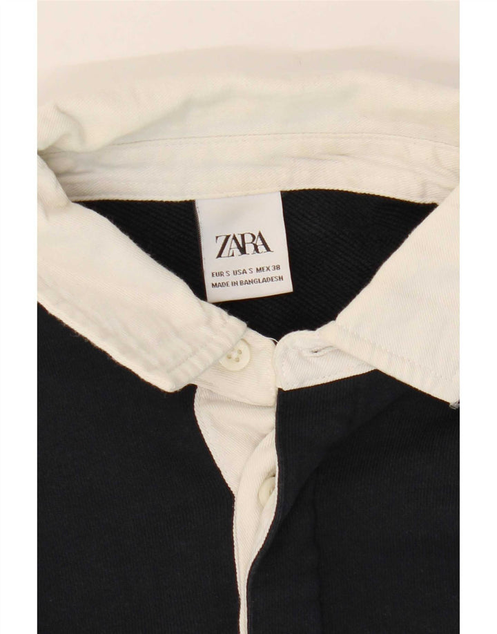 Zara Herren-Sweatshirt mit Rollkragen, klein, Marineblau, Farbblock