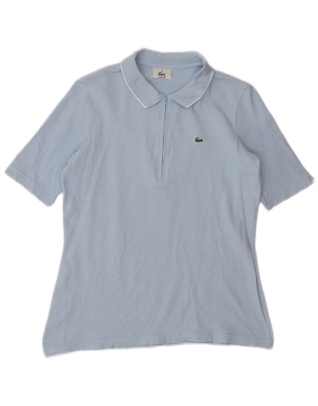 Lacoste Damen-Poloshirt, Größe 42, große blaue Baumwolle