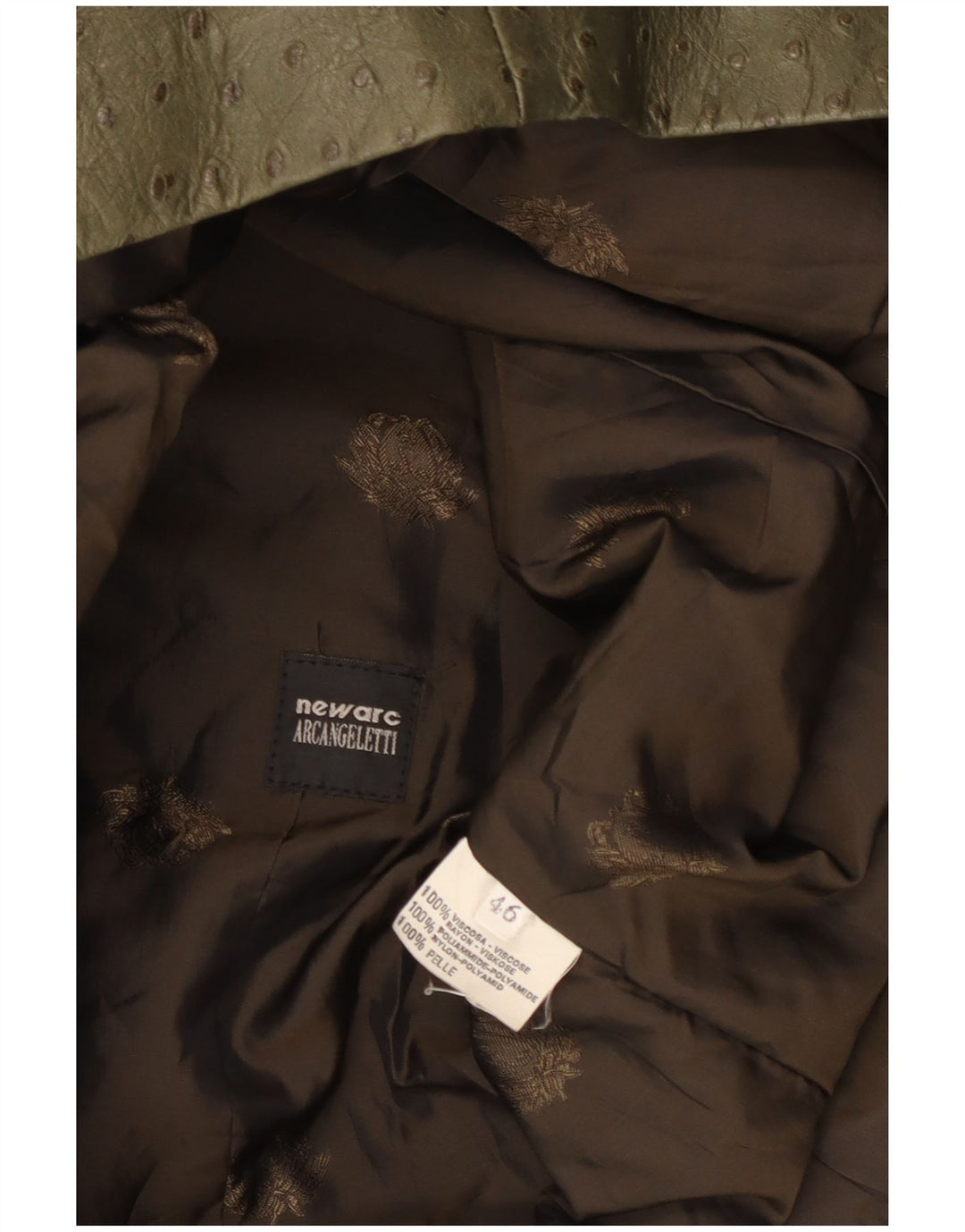 Vintage Damen Lederjacke IT 46 Großes Khaki-Leder