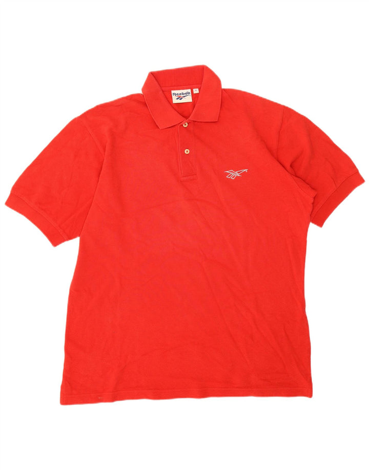 Reebok Herren Poloshirt Mittelrote Baumwolle
