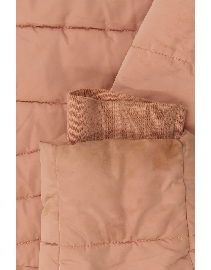 Zara Damen Wattierte Jacke UK 12 Mittelrosa Polyester