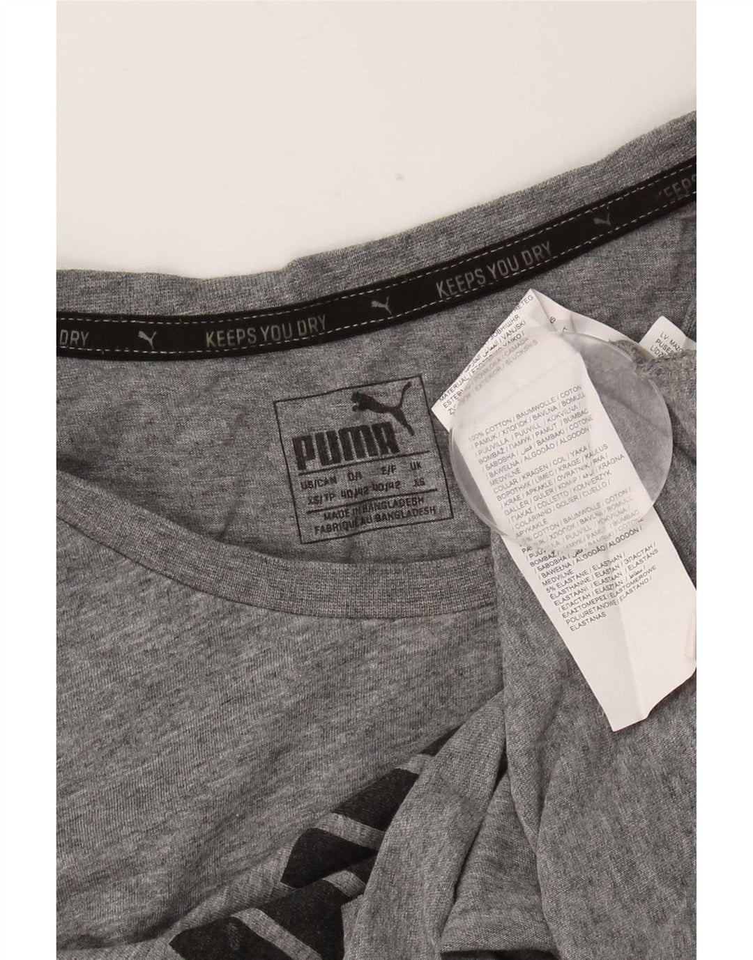 Puma Herren Grafik T-Shirt Top XS Grau Baumwolle