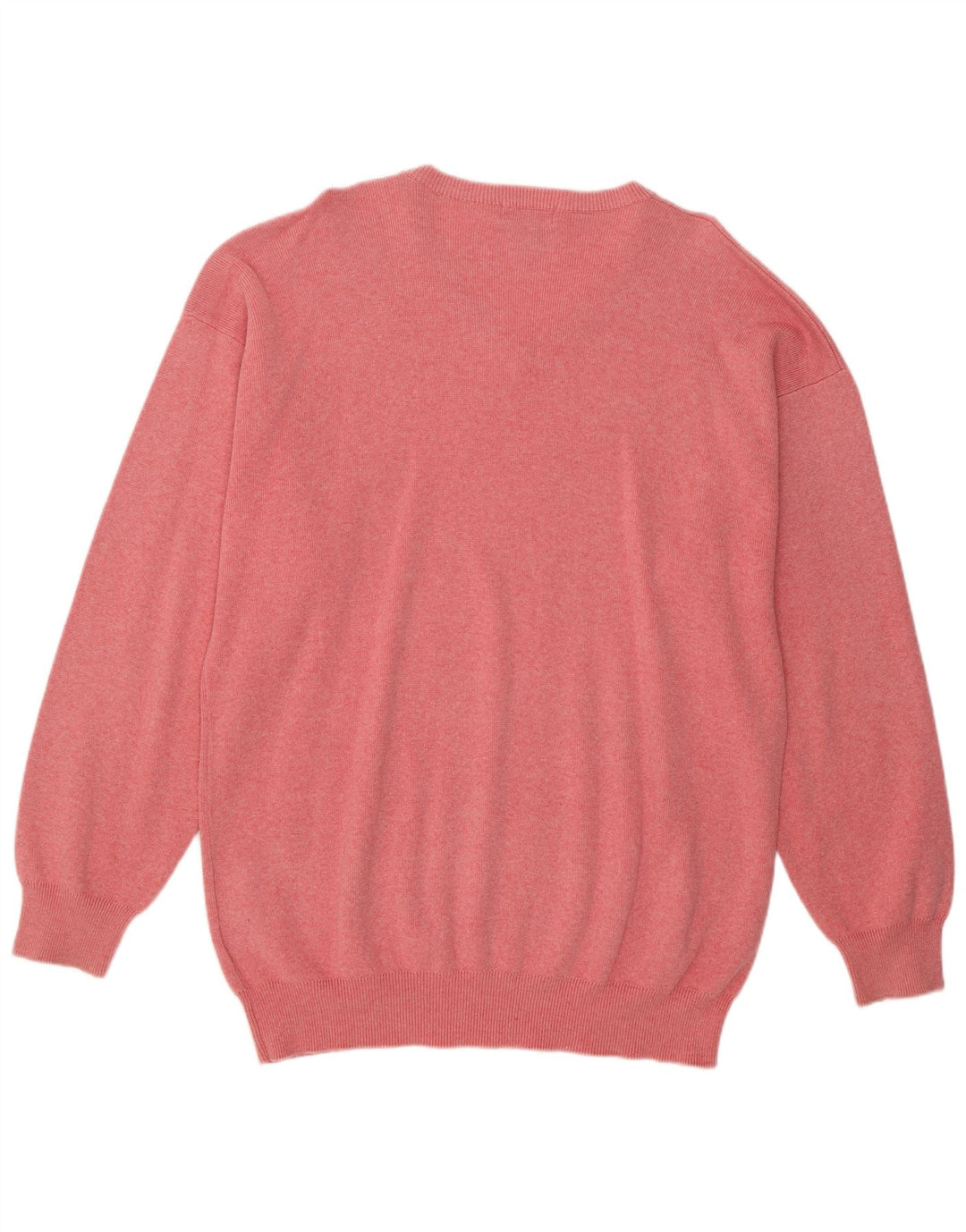GANT Herren-Pullover mit V-Ausschnitt, XL, rosa gefleckte Baumwolle