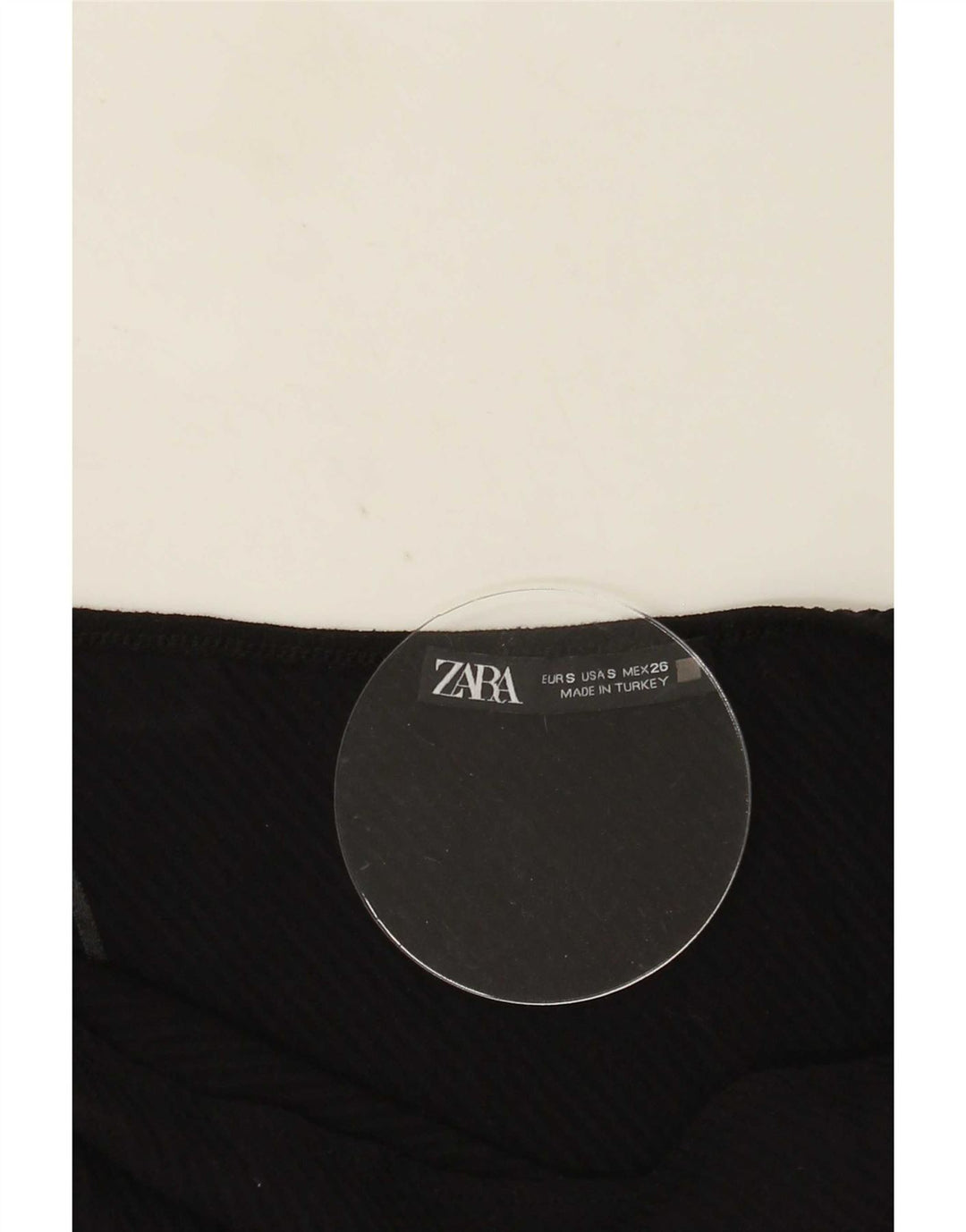 Zara Damen One Shoulder Crop Top UK 8 Small Schwarz