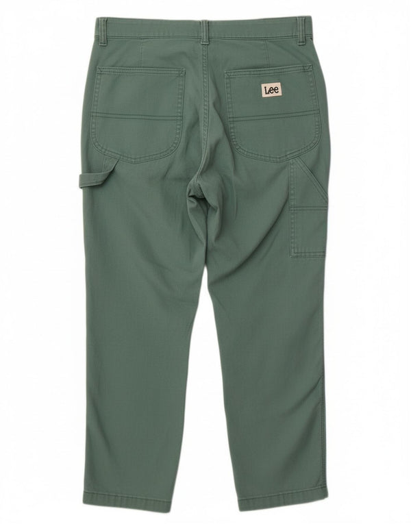 Lee Damen gerade geschnittene Hose mit hoher Taille, US 10, Größe L, W32, L24, Grün