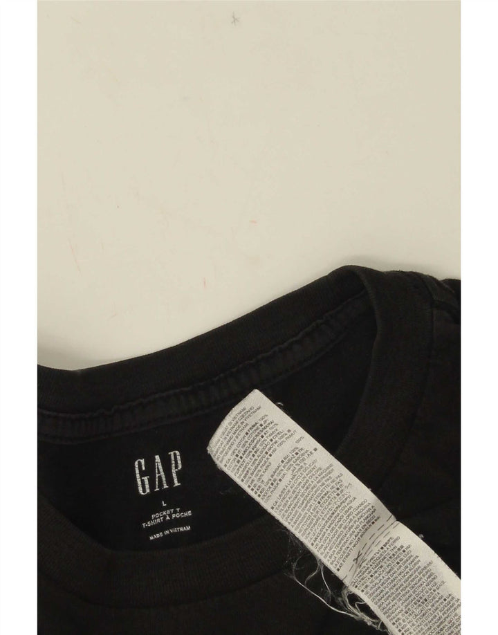 Gap Herren T-Shirt Top Large Schwarz Baumwolle