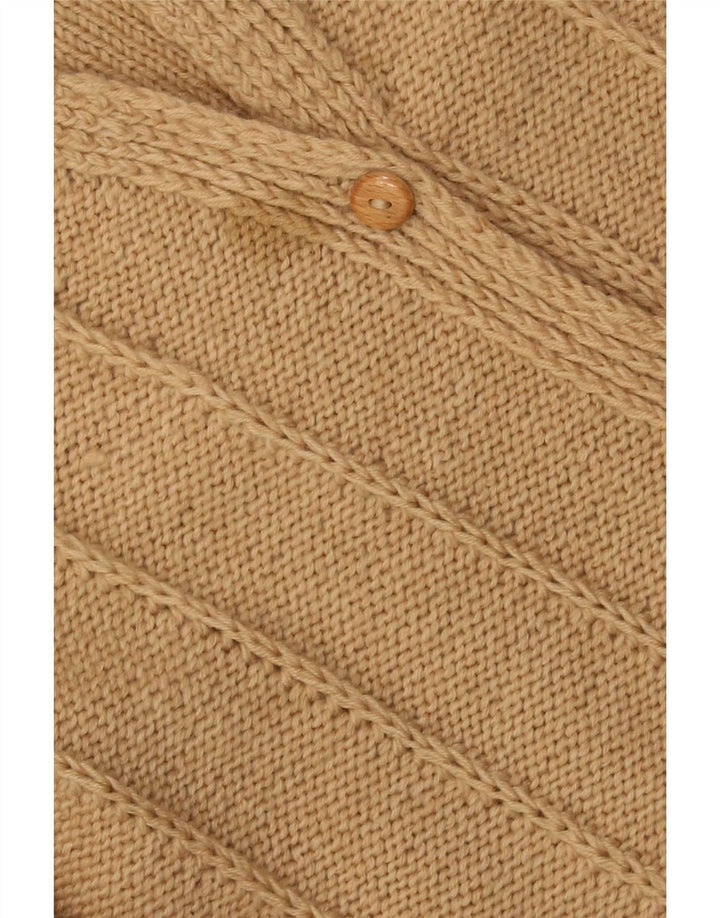Vintage Damen Cardigan Pullover UK 14 Groß Beige