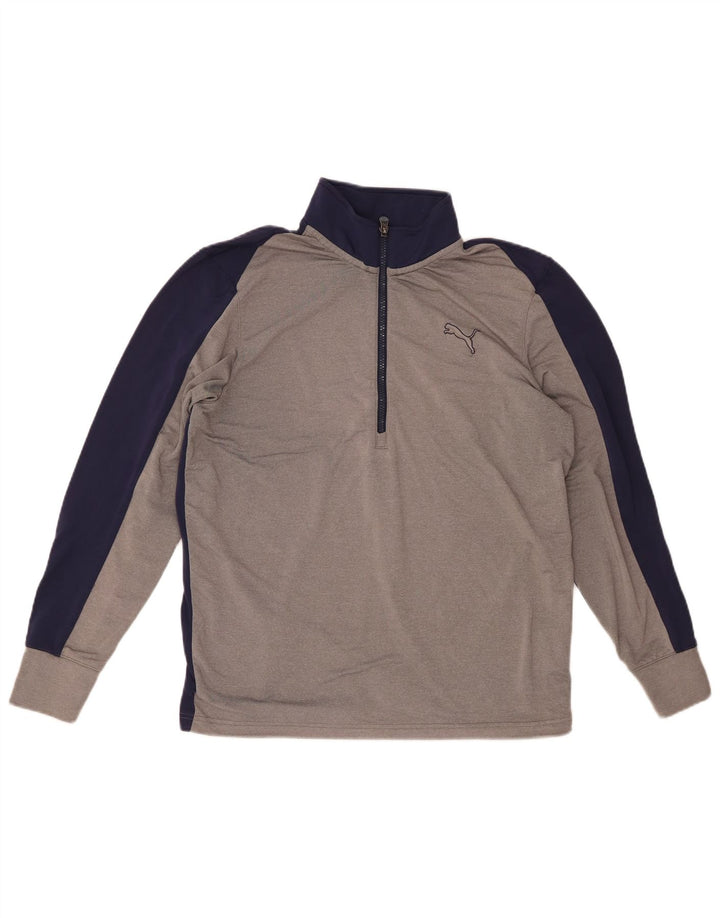 Herren-Pullover-Trainingsoberteil mit Reißverschluss und Kragen, Größe M