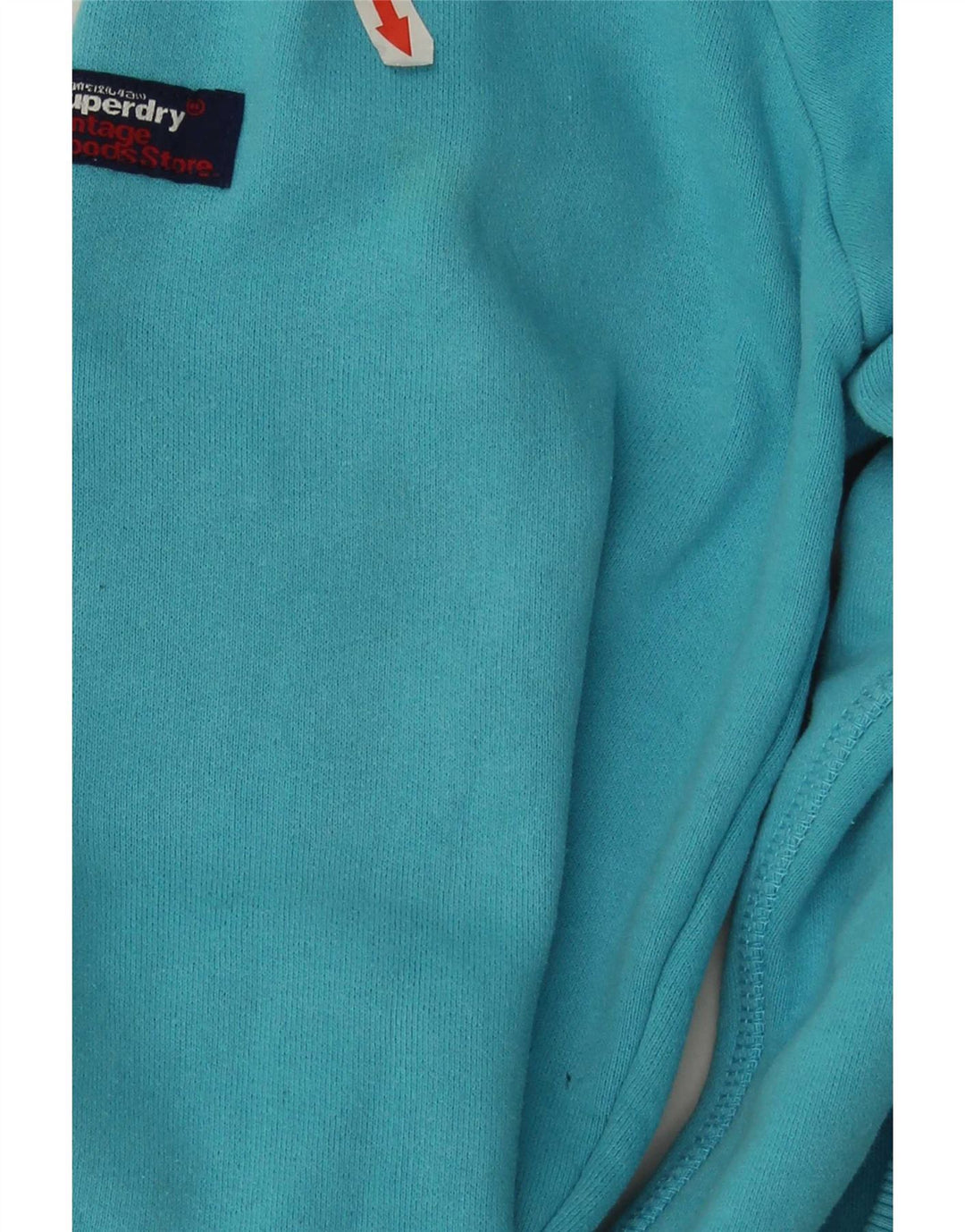 Superdry Herren Grafik-Kapuzenpullover aus mittelblauer Baumwolle