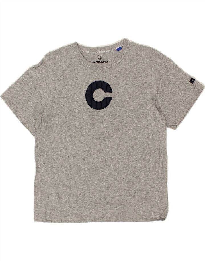JACK & JONES Boys Graphic T-Shirt Top 11-12 Years Grey Vintage Jack & Jones and Second-Hand Jack & Jones from Messina Hembry 