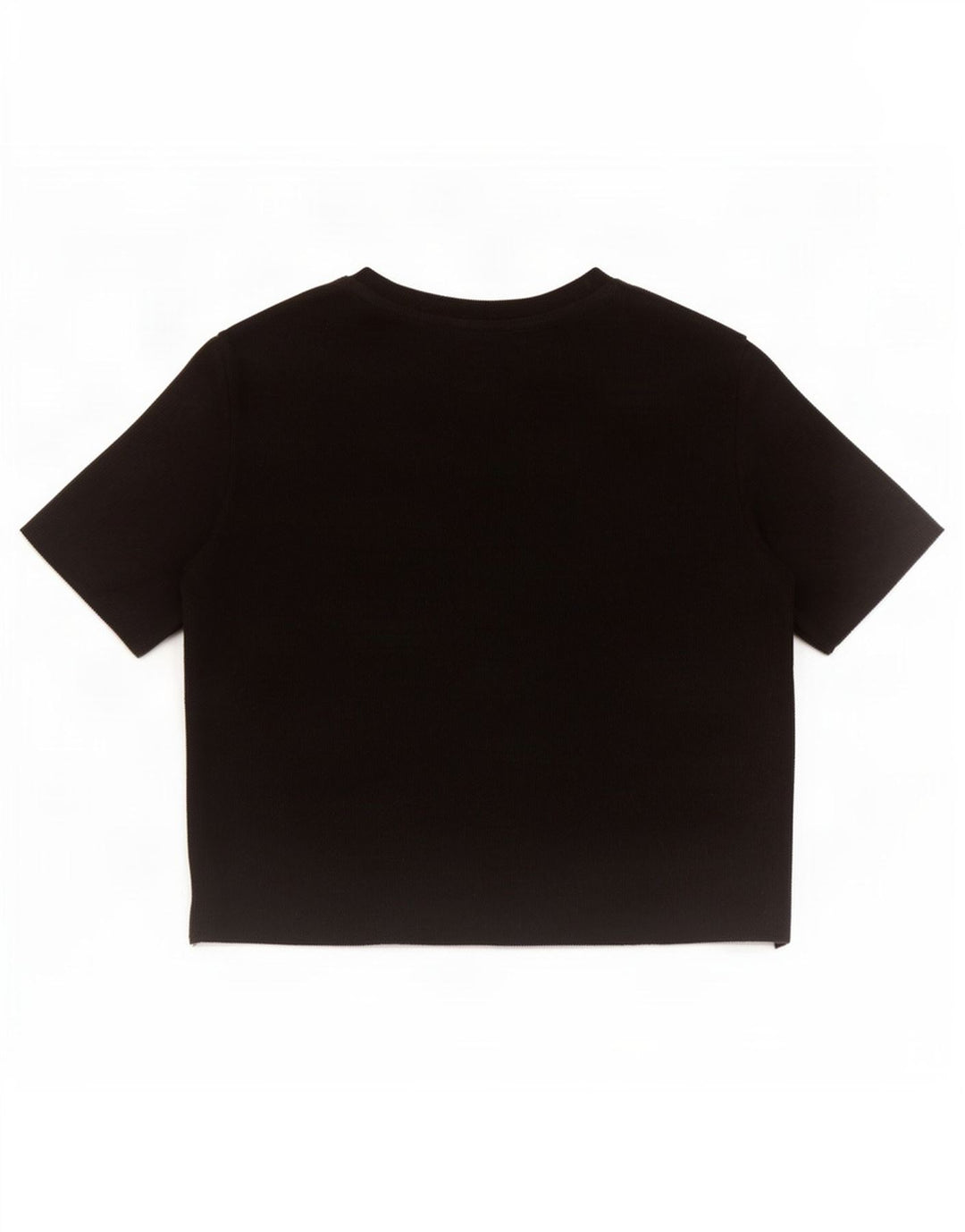 Zara Damen Crop Bluse Top UK 12 Mittelschwarze Baumwolle