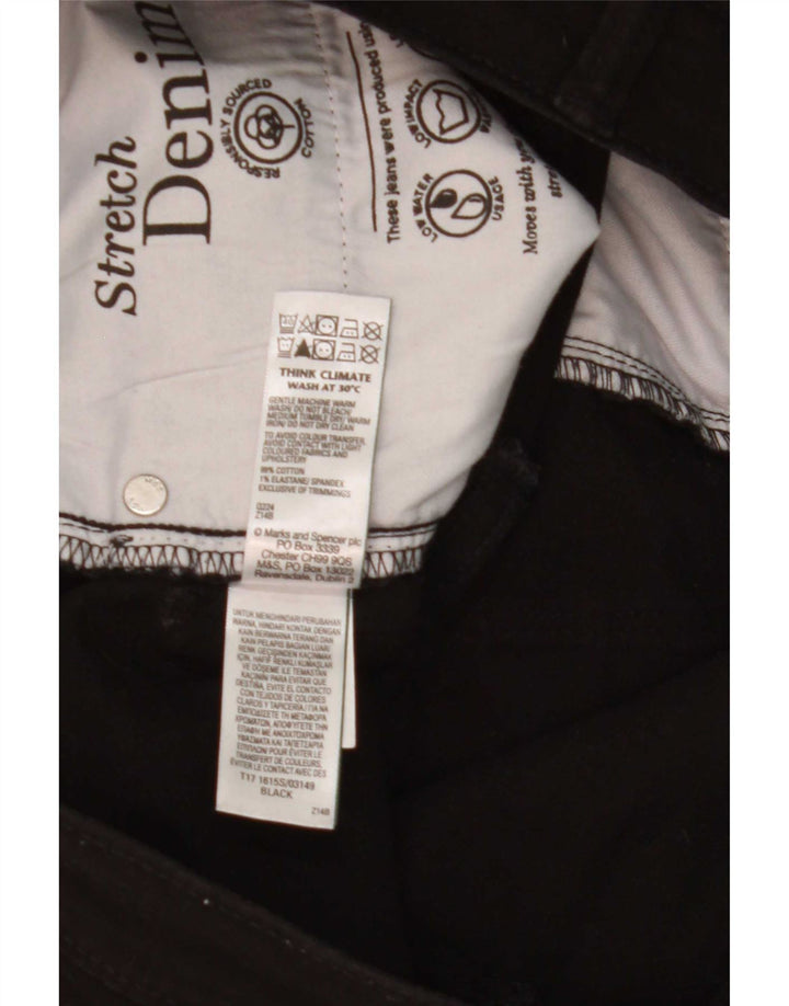 Marks & Spencer Slim-Jeans für Herren, W32, L29, schwarze Baumwolle