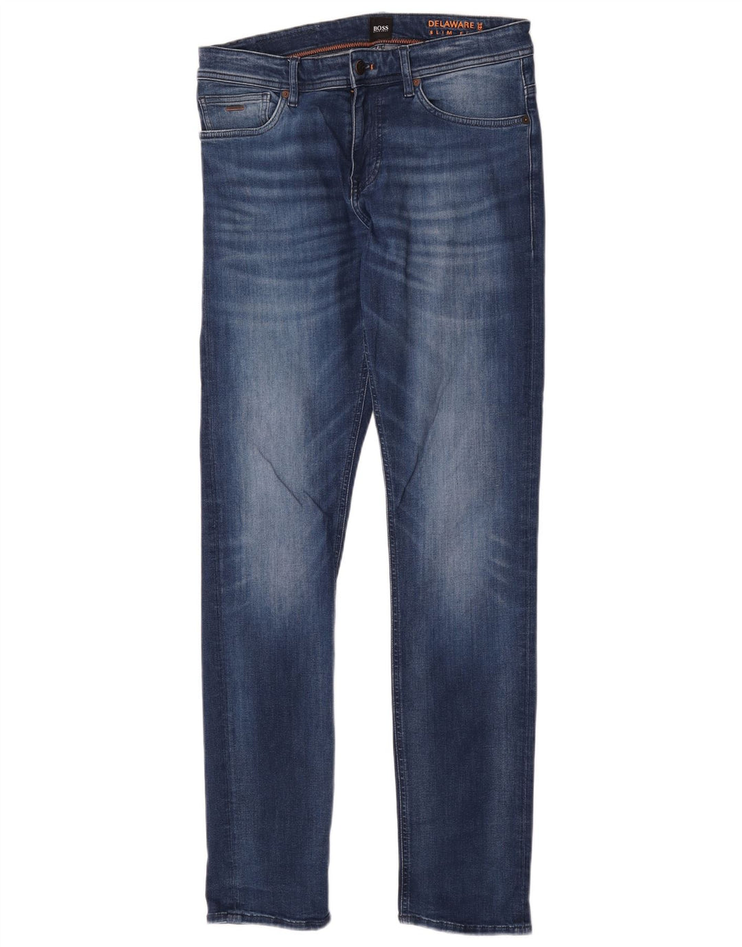 Hugo Boss Damen Delaware Slim Jeans W32 L34 Blaue Baumwolle