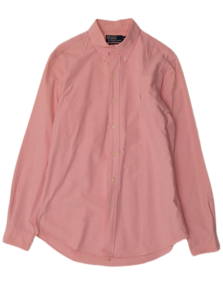 Polo Ralph Lauren Herren-Hemd mit individueller Passform, Mittelrosa aus Baumwolle
